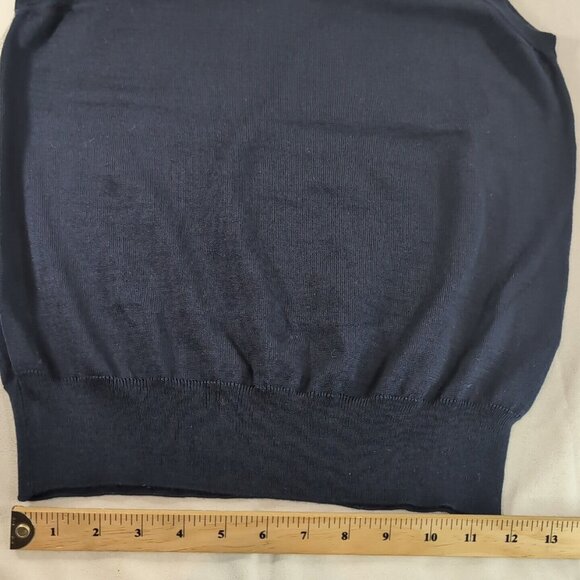 Robe Di Kappa 100% Merino Wool Black Knit Vest V-Neck Men's Medium M Sleeveless - Picture 6 of 7